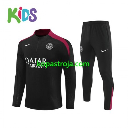 Paris Saint-Germain Barn Tränings Sweatshirtställ Svart 2024/25
